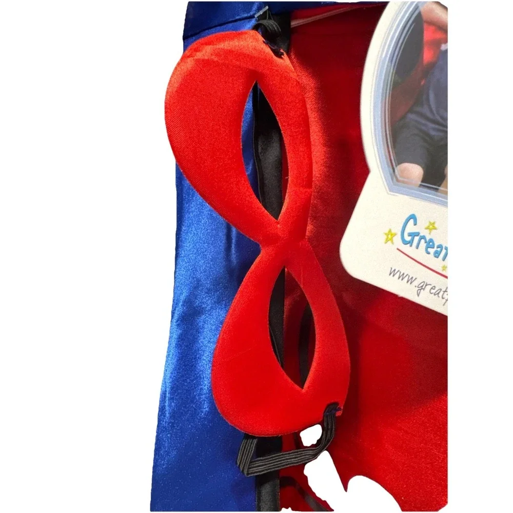 Spider man Mask And Cape Halloween NWT Child 5/6 Reversible
